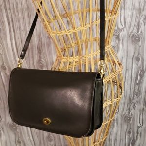 Vintage Coach Crossbody Messenger Flap Front Purse